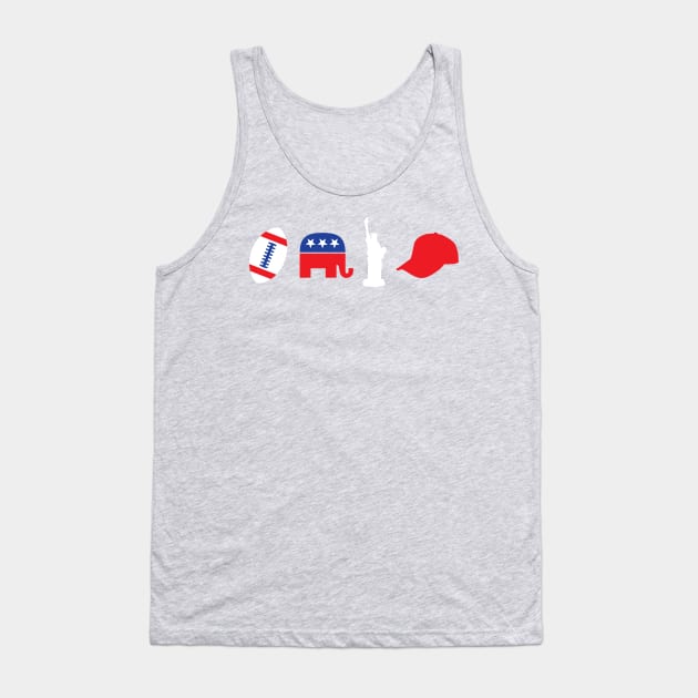 Life Liberty Football American Republican Tank Top by machmigo